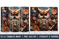 Owl Tumbler Wrap | Skinny Tumbler Wrap | PNG | Sublimation Product Image 1