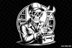 Skeleton Mechanic Svg | Svg Cut Files | Cricut Product Image 1