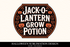 Jack-o- lantern grow potion Clipart PNG | Spooky Season Png Product Image 1