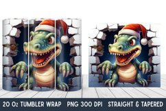 3D Christmas Tumbler Wrap | Broken Wall | Christmas PNG Product Image 1