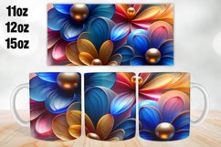 Flowers Mug Wrap, Sublimation 11oz, 12oz, 15oz Product Image 1