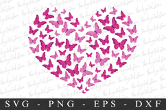Butterfuly Heart PNG | Breast Cancer Awareness Png Product Image 1