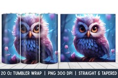 Owl Tumbler Wrap | Skinny Tumbler Wrap | PNG | Sublimation Product Image 1
