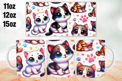 Cats Pattern Mug Wrap Sublimation 11oz, 12oz, 15oz Product Image 1