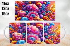 Flowers Mug Wrap, Sublimation 11oz, 12oz, 15oz Product Image 1