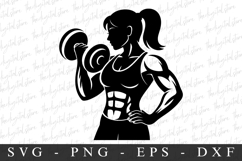 Gym Girl SVG | SVG Cut files | Cricut Product Image 1