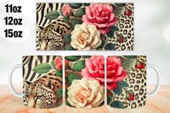 Flowers Mug Wrap Sublimation 11oz, 12oz, 15oz Product Image 1