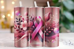 Cancer Awareness Ribbon Tumbler Wrap | Sublimation | Tumbler Product Image 1