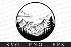 Mountains svg | Svg cut file | Cricut Product Image 1