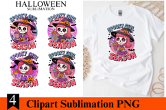 4 Halloween Spooky girl season Clipart PNG | Spooky Season Product Image 1