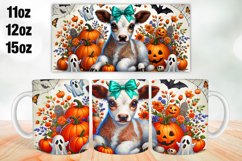 Halloween Cow Mug Wrap Sublimation 11oz, 12oz, 15oz Product Image 1