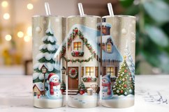 Christmas House Tumbler Wrap | Christmas | Sublimation Product Image 1