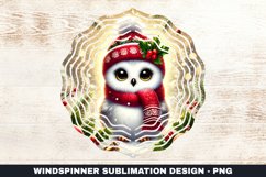 Christmas Owl Wind Spinner Sublimation Design Product Image 1