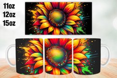 Sunflower Mug Wrap Sublimation 11oz, 12oz, 15oz Product Image 1