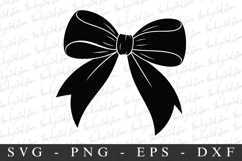 Black Bow Ribbon SVG | SVG Cut files | Cricut Product Image 1