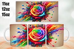 Flowers Mug Wrap Sublimation 11oz, 12oz, 15oz Product Image 1