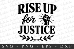 Rise Up Justice SVG | SVG Cut files | Cricut Product Image 1