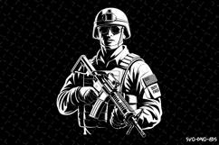 USA Solider Svg Design | Svg Cut Files | Cricut Product Image 1