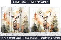 Christmas Tumbler Wrap | Tumbler | Christmas Deer Tumbler Product Image 1