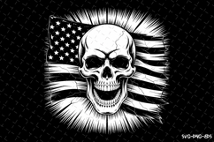 USA Skull Svg Design | Svg Cut Files | Cricut Product Image 1