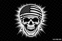USA Skull Svg Design | Svg Cut Files | Cricut Product Image 1