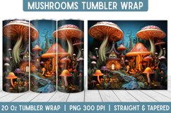 Mushrooms Tumbler Wrap | Tumbler | Sublimation | Mushrooms Product Image 1