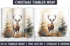 Christmas Tumbler Wrap | Tumbler | Christmas Deer Tumbler Product Image 1