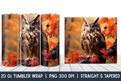 Fall Owl Tumbler Wrap | Pumpkin | Fall | Halloween Product Image 1