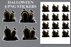 Halloween gravestones Stickers Png | Printable Product Image 1