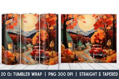 Fall Tumbler Wrap | Pumpkin | Fall | Halloween | Sublimation Product Image 1