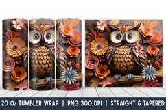 Owl Tumbler Wrap | Skinny Tumbler Wrap | PNG | Sublimation Product Image 1