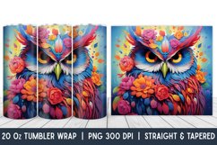 Owl Tumbler Wrap | Skinny Tumbler Wrap | PNG | Sublimation Product Image 1
