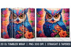 Owl Tumbler Wrap | Skinny Tumbler Wrap | PNG | Sublimation Product Image 1
