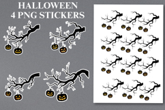 Halloween Pumpkin tree Stickers Png | Printable Product Image 1