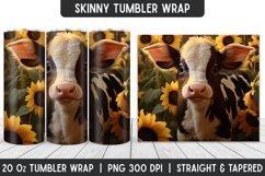 Cow Tumbler Wrap | Fall | Sunflower | Tumblers Product Image 1
