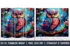 Owl Tumbler Wrap | Skinny Tumbler Wrap | PNG | Sublimation Product Image 1