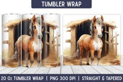 Horse Tumbler Sublimation Wrap | Tumbler | Sublimation Product Image 1