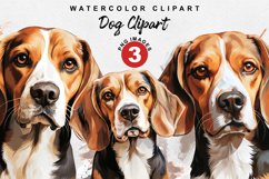 Beagle Dog Clipart | Watercolor Clipart | Dog love | PNG Product Image 1