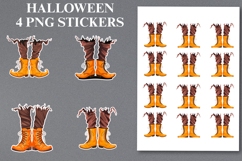 Halloween boots Stickers Png | Printable Product Image 1