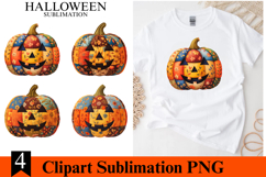 4 Halloween Pumpkin Clipart PNG | Spooky Season Png Product Image 1