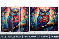 Owl Tumbler Wrap | Skinny Tumbler Wrap | PNG | Sublimation Product Image 1