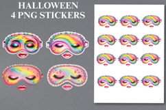 Halloween sleeping mask Stickers Png | Printable Product Image 1