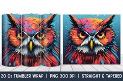 Owl Tumbler Wrap | Skinny Tumbler Wrap | PNG | Sublimation Product Image 1