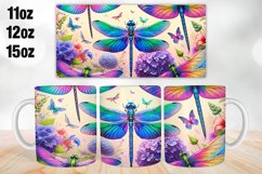 Dragonflies Mug Wrap, Sublimation 11oz, 12oz, 15oz Product Image 1