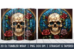 Halloween Skull Tumbler Wrap | Skull | Tumbler Sublimation Product Image 1