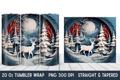 3D Christmas Tumbler Wrap | Tumbler Wrap | Christmas PNG Product Image 1