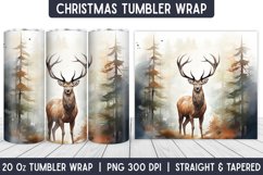 Christmas Tumbler Wrap | Tumbler | Christmas Deer Tumbler Product Image 1