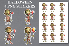 Halloween zombie Stickers Png | Printable Product Image 1