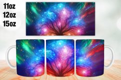 Colorful Tree Mug Wrap Sublimation 11oz, 12oz, 15oz Product Image 1