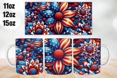 4th of July Mug Wrap, Sublimation PNG 11oz, 12oz, 15oz Product Image 1